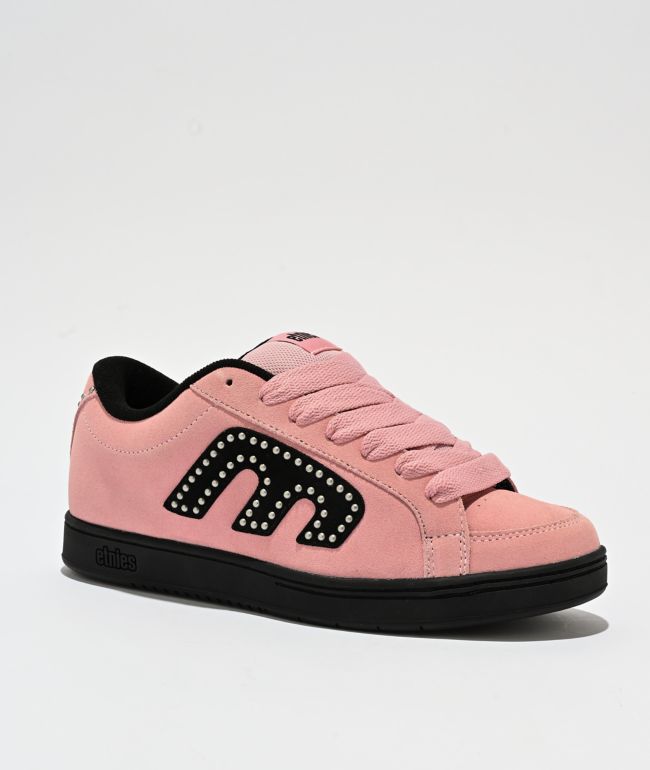 etnies Kingpin Pink & Black Skate Shoes - etnies