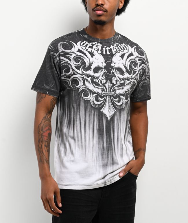 Affliction Legion Reborn Black Wash T-Shirt - Affliction