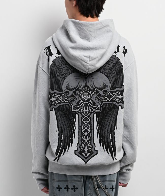 Affliction Seeker Grey Zip Hoodie - Affliction