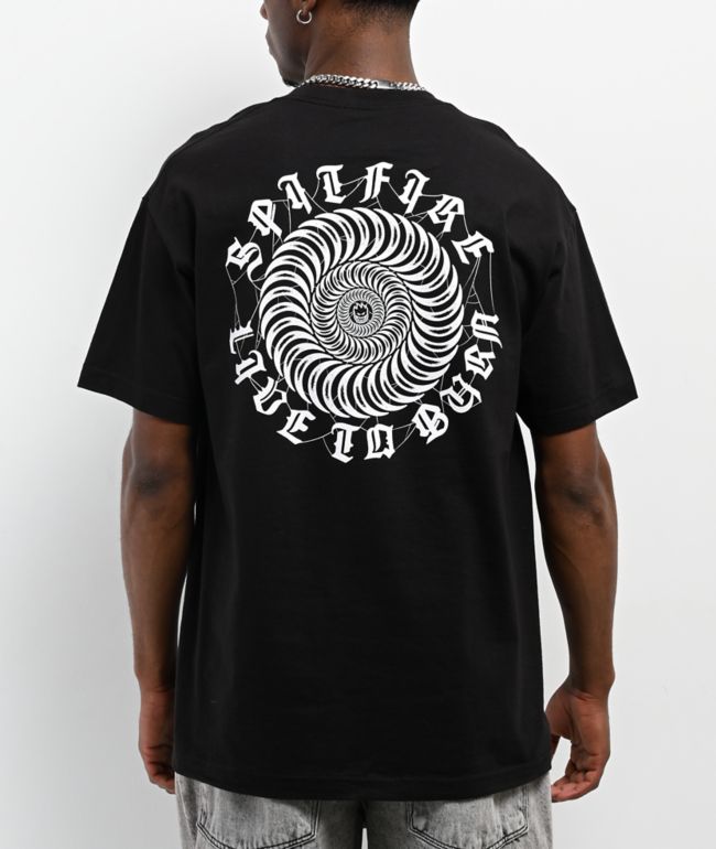 Thrasher x Spitfire Bighead Outline Black T-Shirt | Zumiez