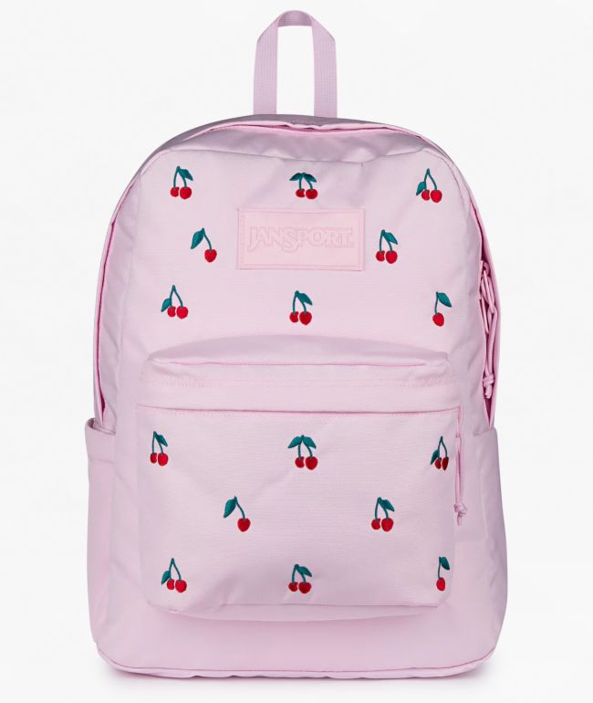 Jansport Superbreak Plus Embroidered Cherry Pink Backpack - Jansport