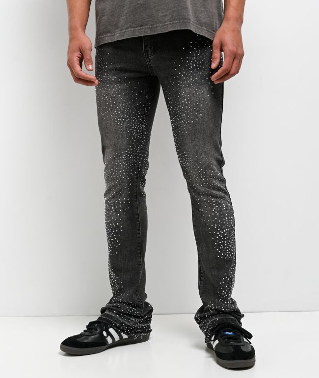 American Stitch Rhinestone Black Wash Bootcut Jeans - American Stitch