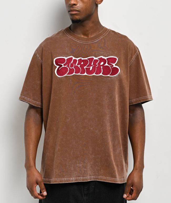 Empyre Bulldog Quarterback Brown Boxy T-Shirt - Empyre