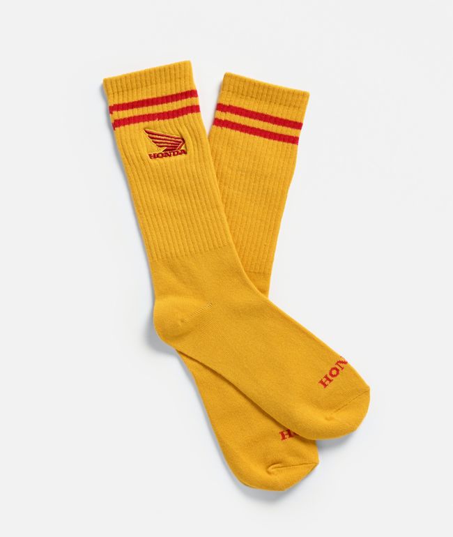 Honda Vantage Yellow & Red Crew Socks - Honda