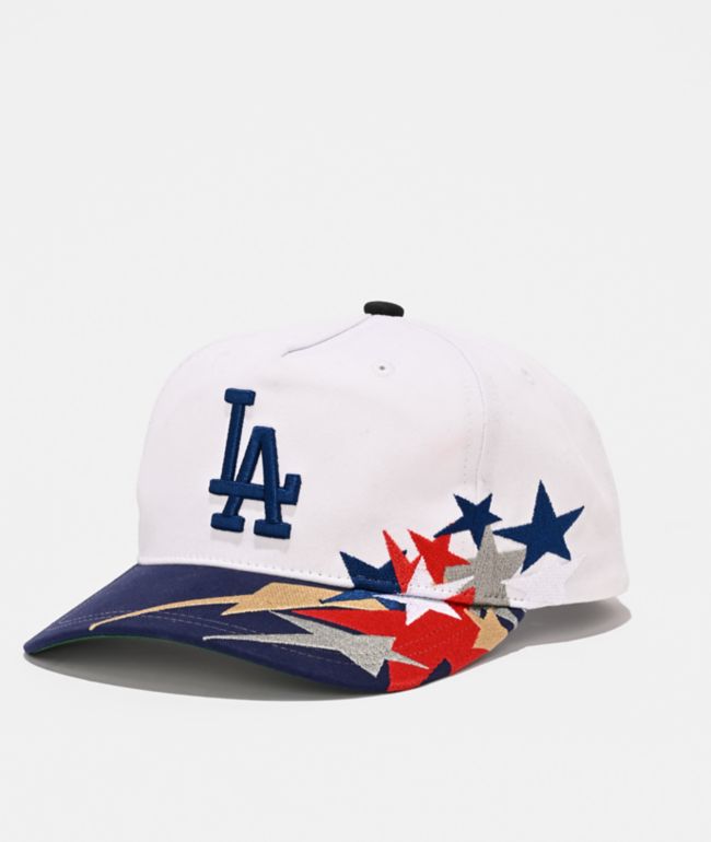 Mitchell & Ness LA Dodgers Shooting Stars White & Blue Snapback Hat - Mitchell & Ness