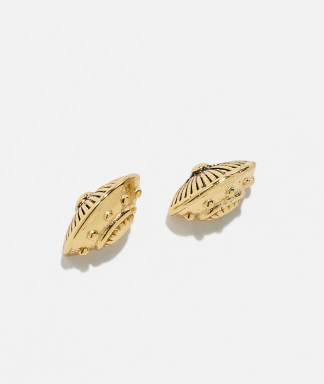 Little Rooms Spaceship Gold Stud Earrings - Little Rooms