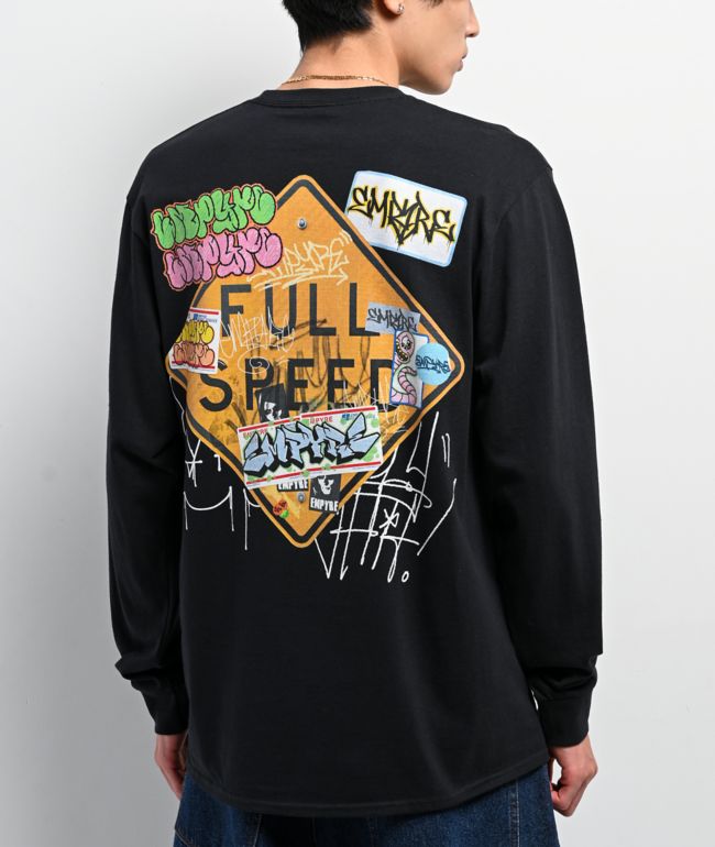 Empyre Graffiti Sign Black Long Sleeve T-Shirt - Empyre