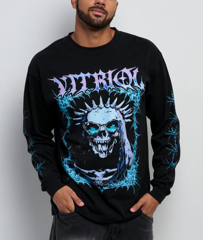 Vitriol Chrome Bones Vintage Black T-Shirt - Vitriol