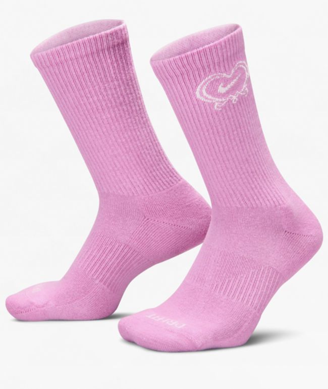 Nike Everyday VDay Pink Crew Socks - Nike