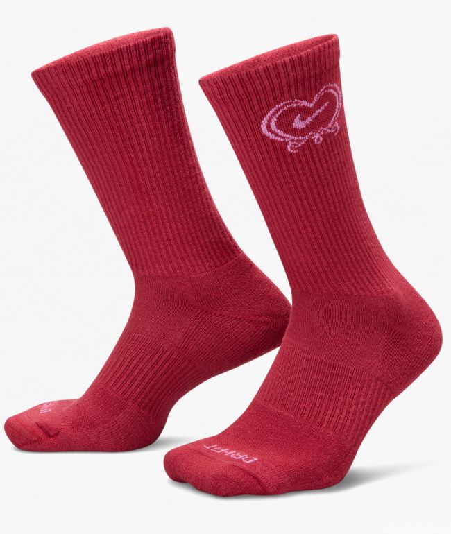 Nike Everyday VDay Red Crew Socks - Nike