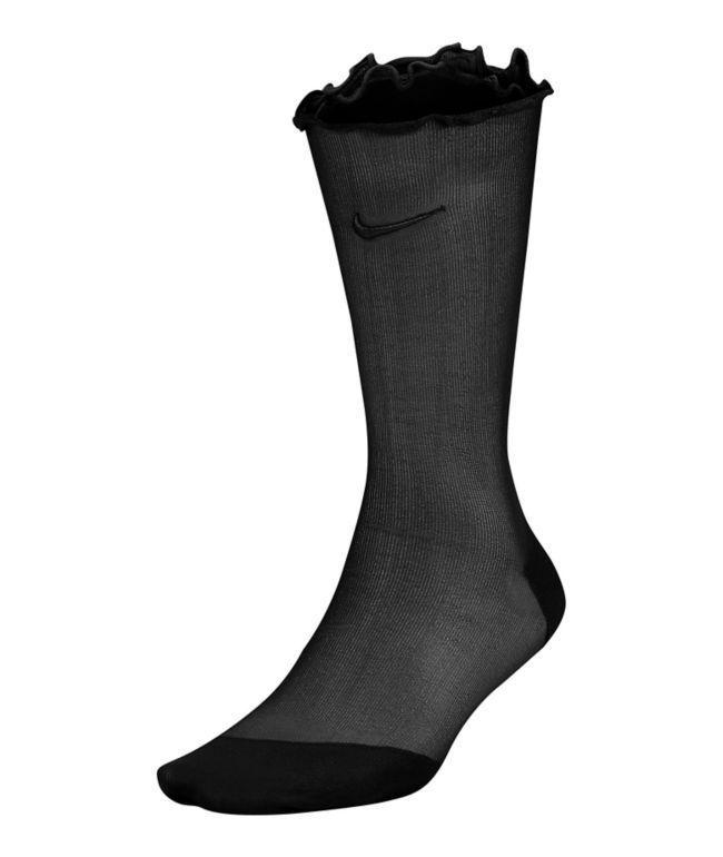 Nike Sheer Black Ruffle Crew Socks - Nike
