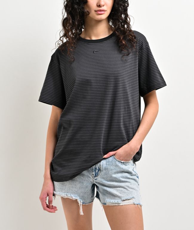 Nike Sportswear Striped Black T-Shirt - Nike