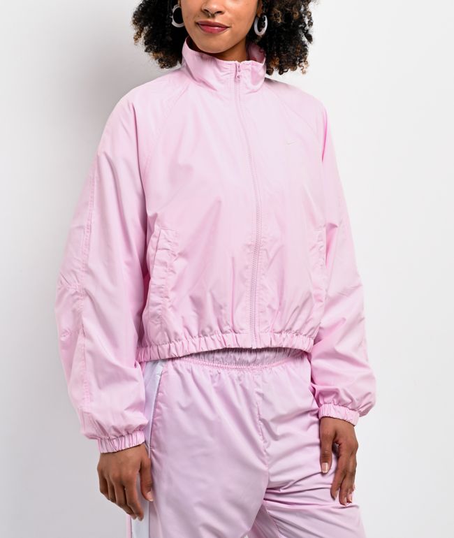 Nike Sportswear Classic UV Pink Oversized Track Jacket - Nike