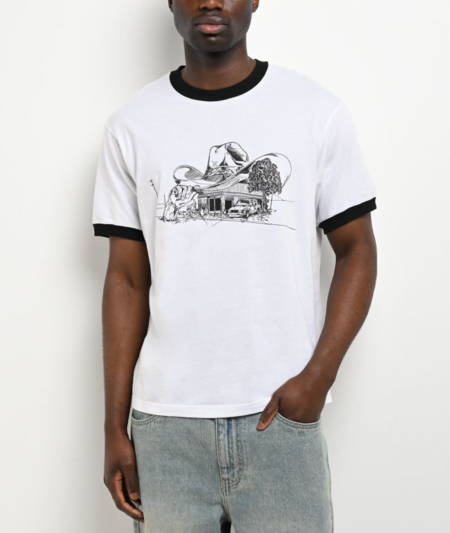 Nike SB Roadside White & Black Ringer T-Shirt - Nike