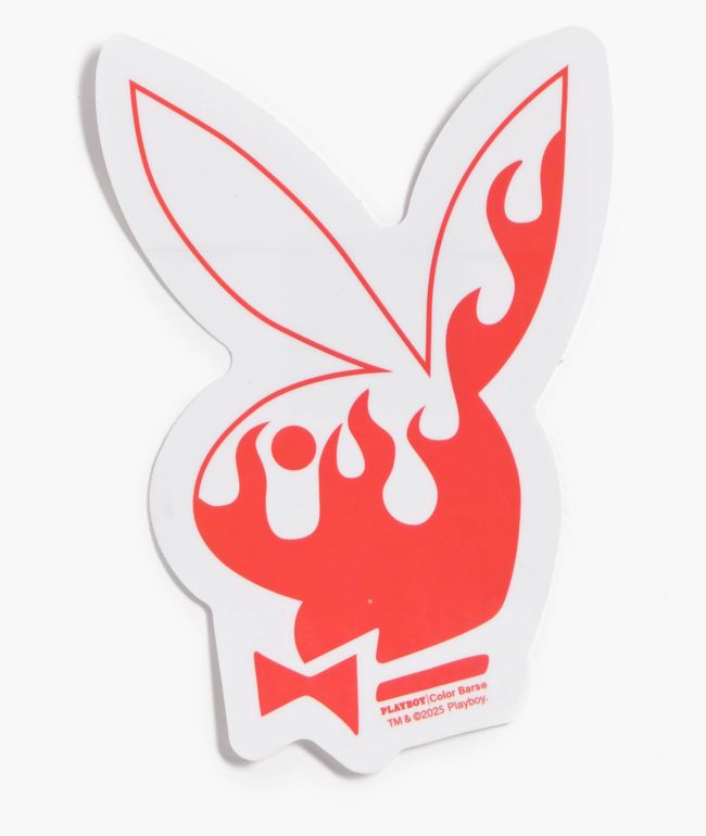 Color Bars x Playboy Flame Logo Sticker - Color Bars