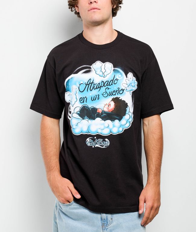 $AD BOYZ by Junior H In The Clouds Black T-Shirt