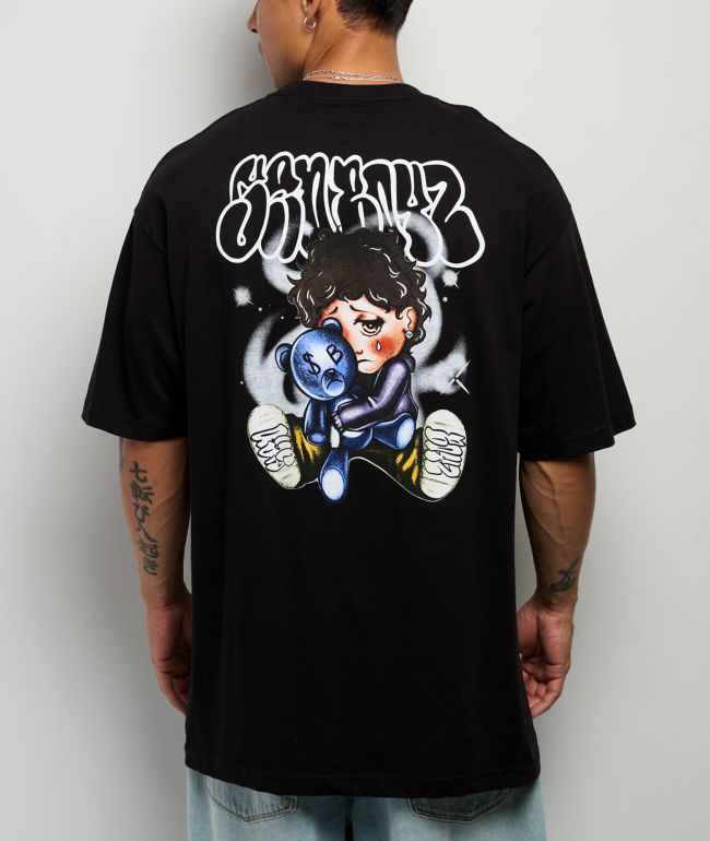 $AD BOYZ by Junior H In The Clouds Black T-Shirt