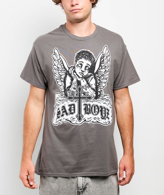 $AD BOYZ by Junior H Angel Armori Charcoal T-Shirt
