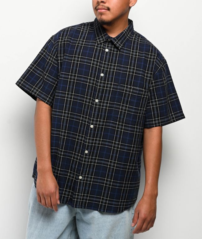 Vans Lawson Blue Plaid Short Sleeve Shirt  - Vans