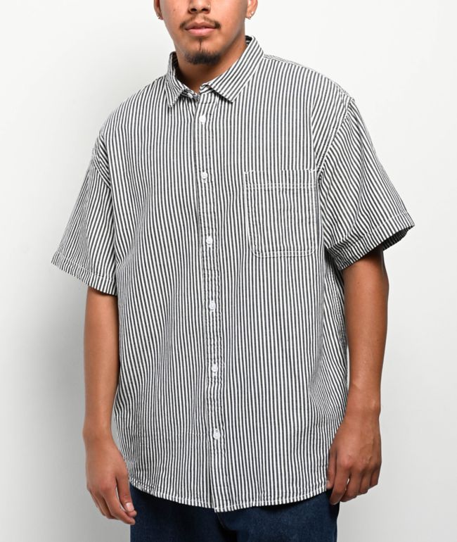 Vans Lawson White Stripe Short Sleeve Shirt - Vans