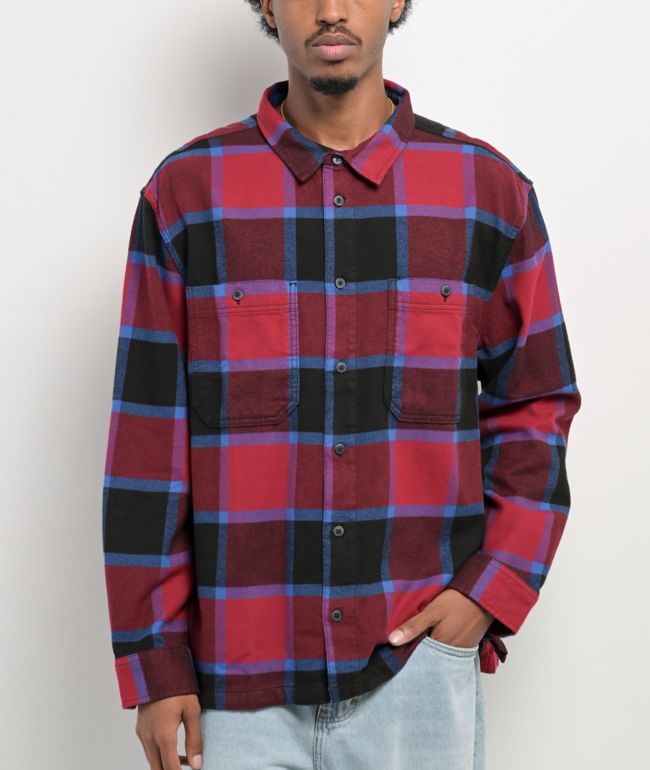 Vans Larkspur Burgundy Flannel Shirt - Vans