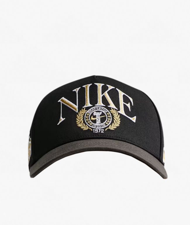 Nike Rise Structured A-Frame Black Snapback Hat - Nike