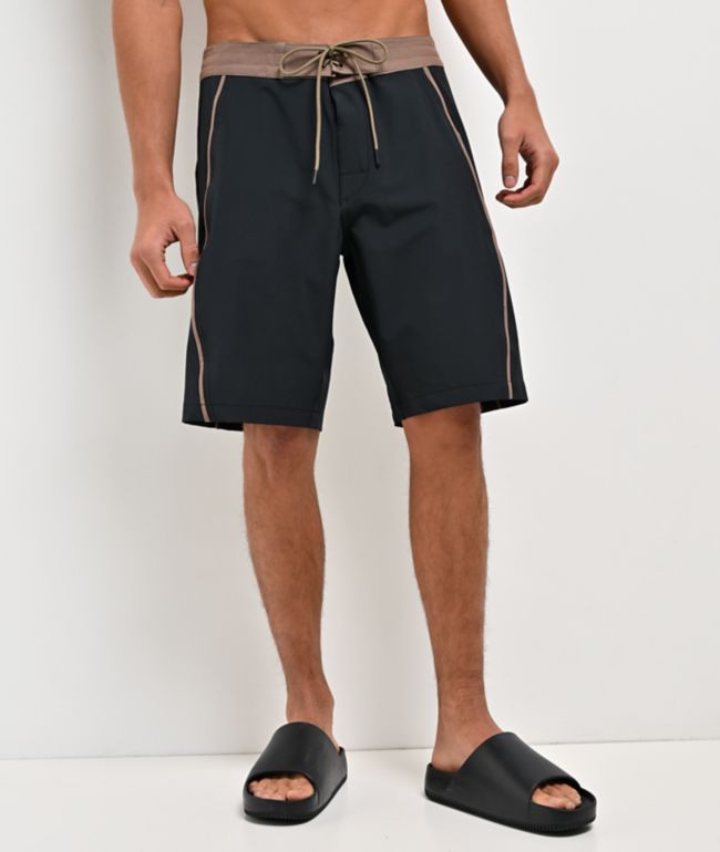 RVCA Retract Black & Brown Board Shorts - RVCA