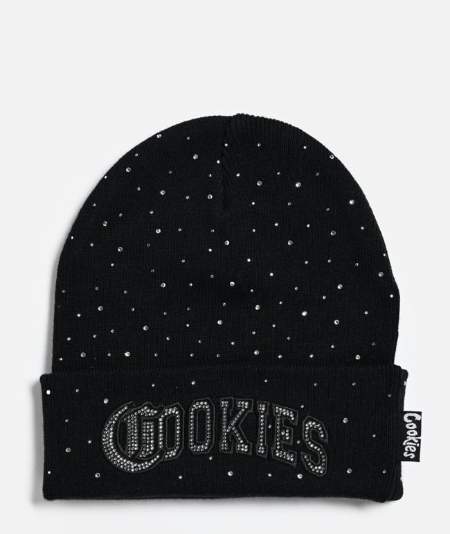 Cookies Rhinestone Black Beanie - Cookies Clothing