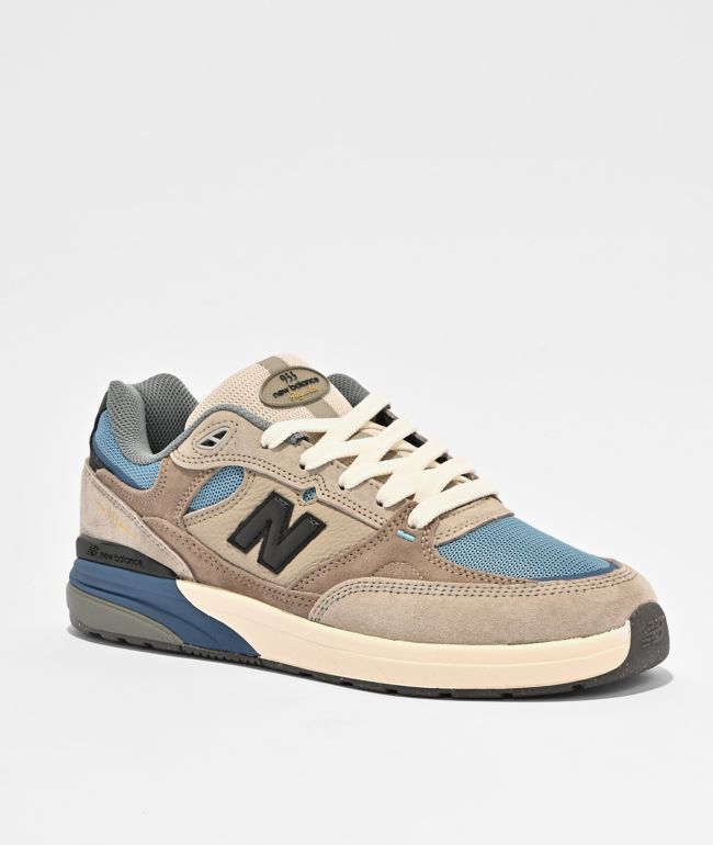 New Balance Numeric 933 Reynolds Mushroom & Light Blue Skate Shoes - New Balance