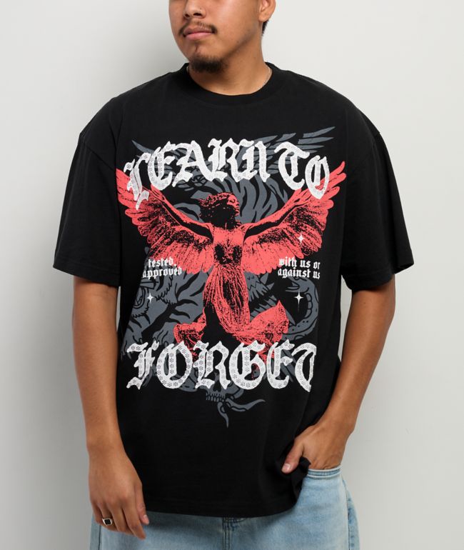 Learn To Forget Angel Vintage Black T-Shirt | Zumiez