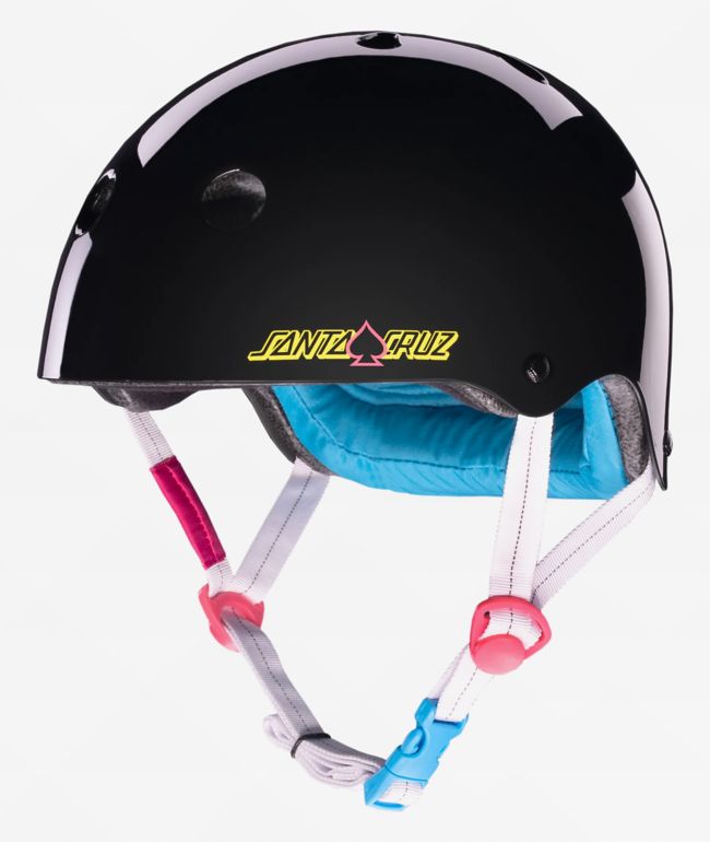 Pro-Tec x Santa Cruz Low Pro Certified Gloss Black Skateboard Helmet - Pro-Tec