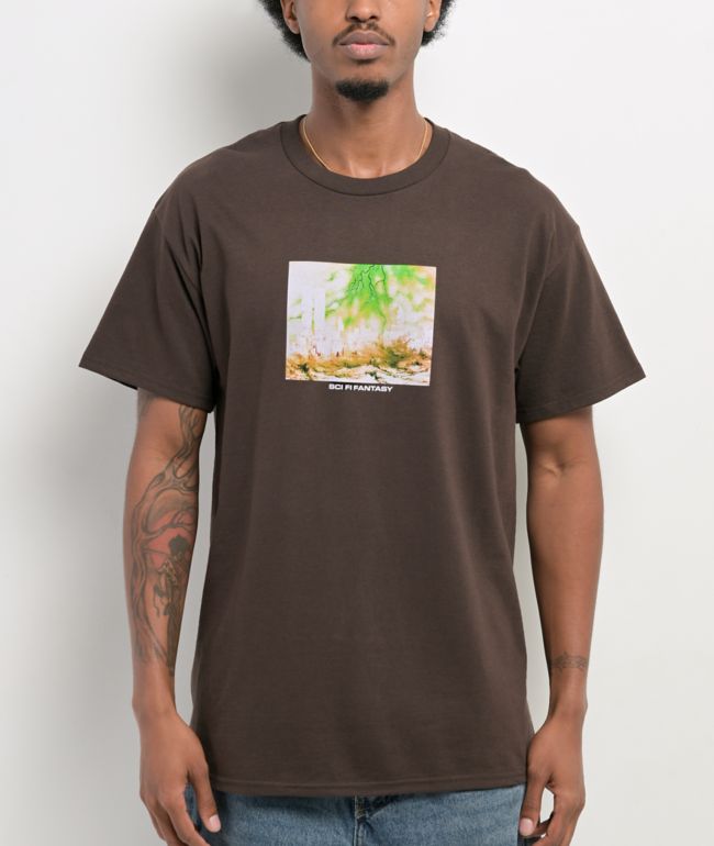 Sci-Fi Fantasy Apocalypse Dark Brown T-Shirt - Sci-fi Fantasy
