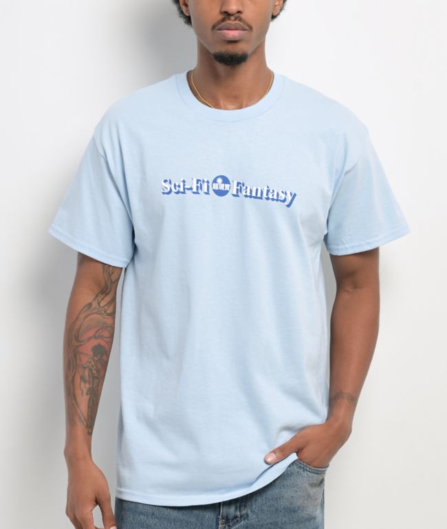 Sci-Fi Fantasy Desk Logo Blue T-Shirt - Sci-fi Fantasy