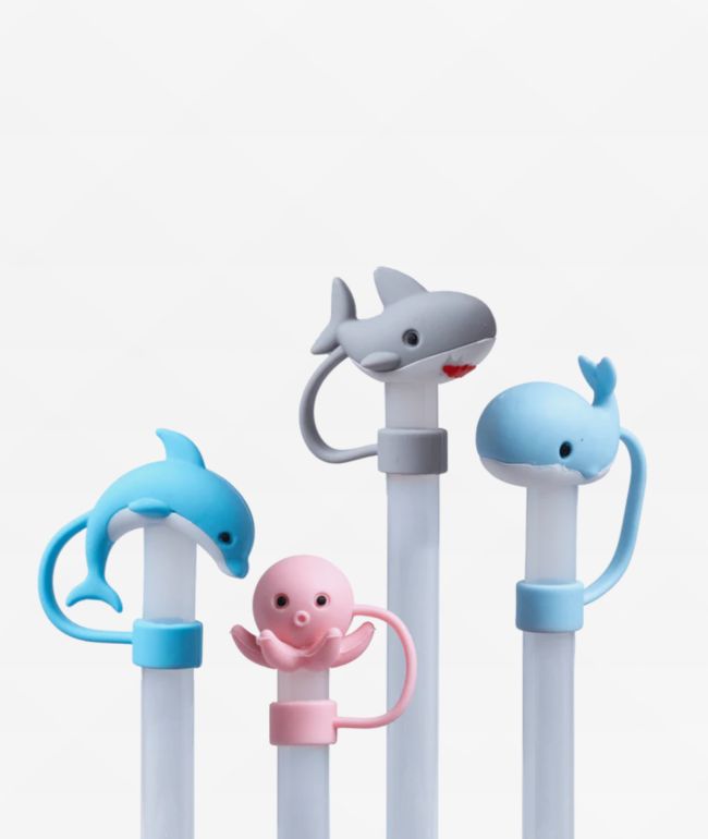 CharCharms Sea Animals 4-Pack Straw Toppers - CharCharms