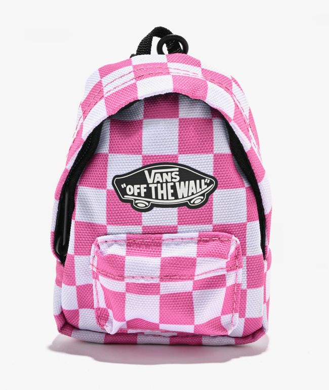Vans Checkered Pink Backpack Bag Charm - Vans