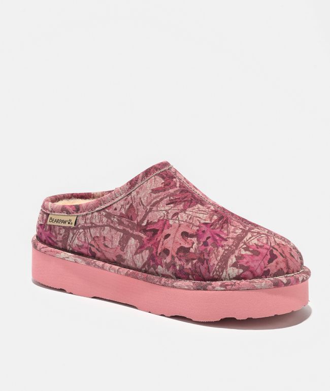 Bearpaw Christina Pink Camo Slippers - BEARPAW