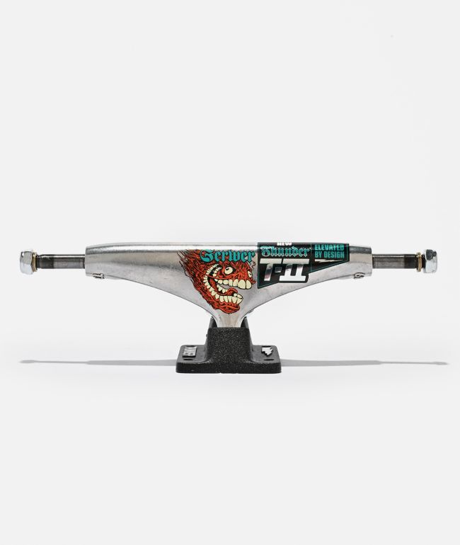 Thunder Gerwer T-II Screaming Grimple 149 Silver & Black Skateboard Truck - Thunder Trucks