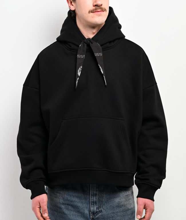 Shaka Wear Bandana Double Hood Black Hoodie - Shaka Wear