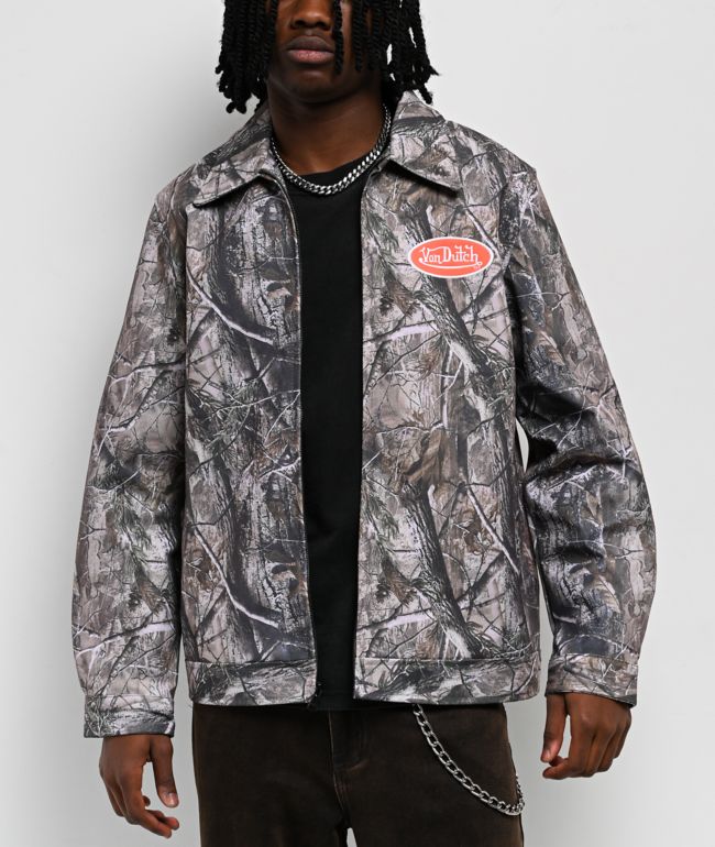 【希少・USA製】Von Dutch ボンダッチ コーチジャケット 袖フレーム柄 Von Dutch Mechanical Camo Work Jacket | Zumiez