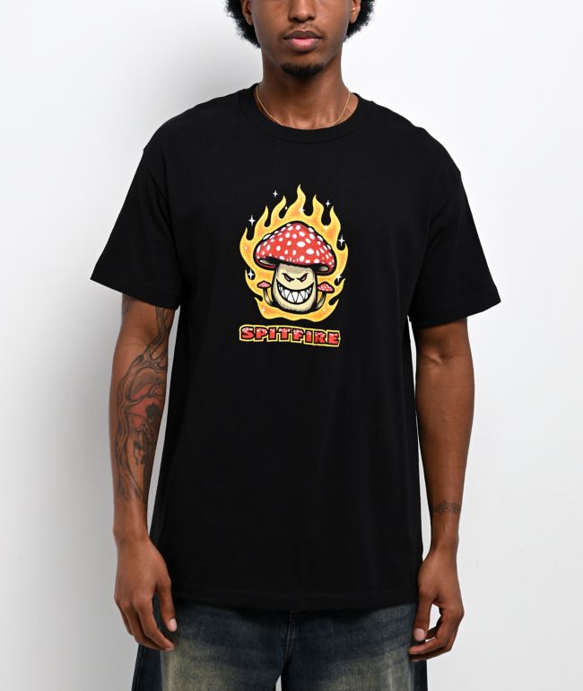 Spitfire Mushroom Bighead Black T-Shirt - Spitfire