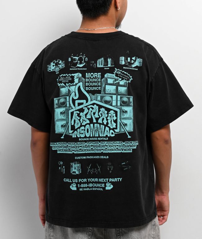 Insomniac Bouncy House Black T-Shirt - Insomniac
