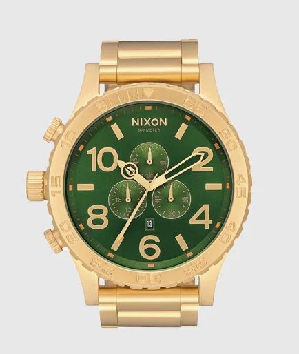 Nixon 51-30 Chrono Gold & Green Sunray Blue Analog Watch - Nixon Watches
