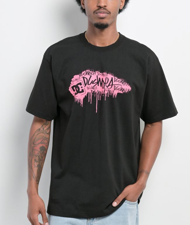DC Stencil Drip Black T-Shirt - DC
