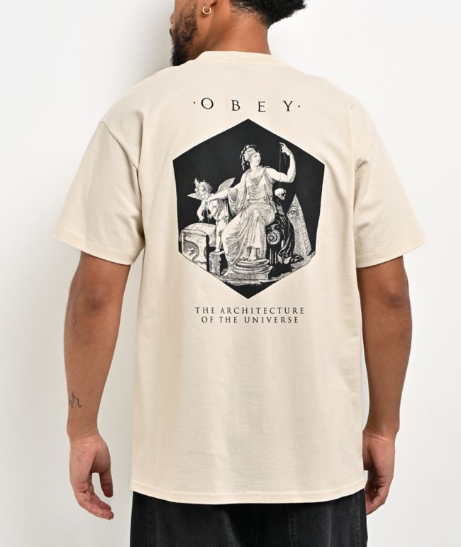 Obey Architecture Of The Universe Cream T-Shirt - Obey