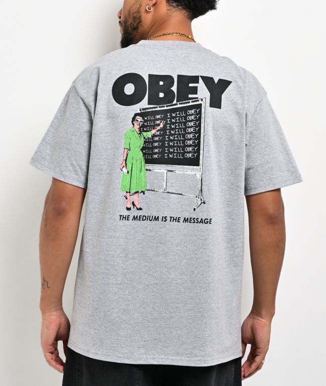 Obey I Will Heather Grey T-Shirt - Obey