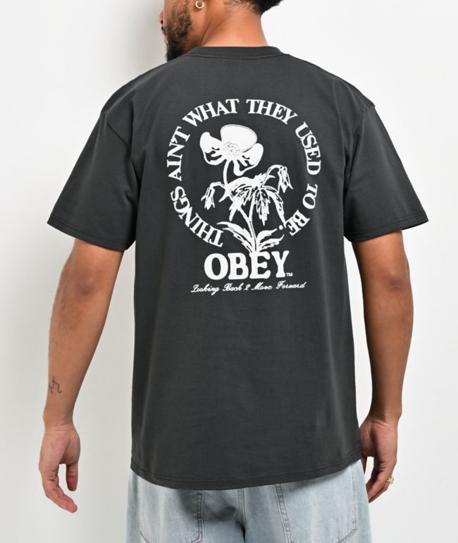 Obey Move Forward Vintage Black T-Shirt - Obey