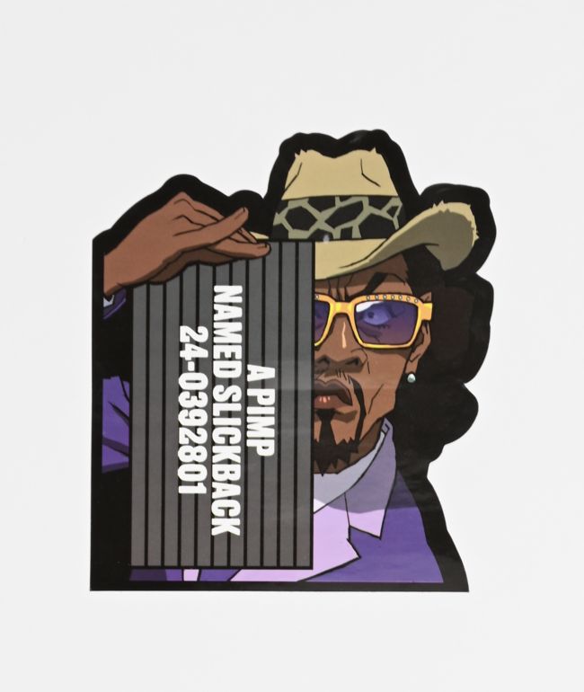 The Boondocks Slickback Mugshot Sticker - Boondocks