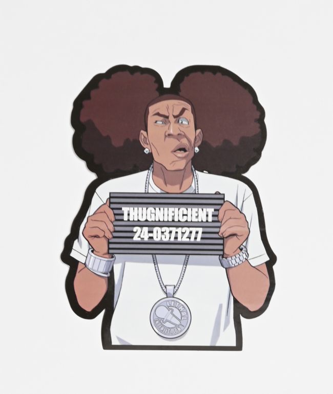 The Boondocks Thugnificent Mugshot Sticker - Boondocks