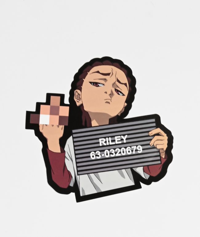 The Boondocks Riley Mugshot Sticker - Boondocks