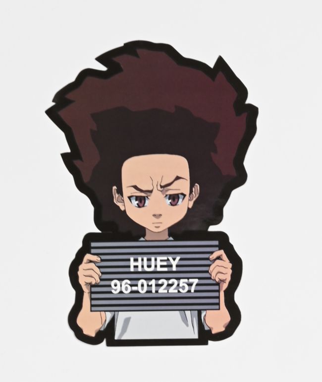 The Boondocks Huey Mugshot Sticker - Boondocks